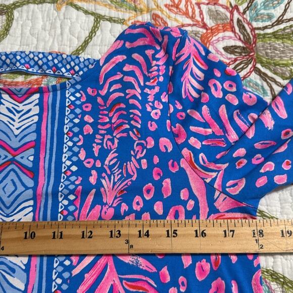 Lilly Pulitzer OPHELIA swing dress size medium 3/4 sleeves tropical resort wear - Picture 6 of 13